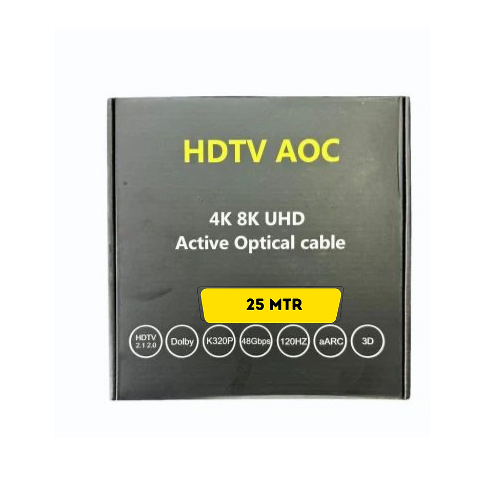 Videocast Hdtv Aoc 4k 8k Uhd Active Optical Cable 25 Meter - Application: Professional Av & Broadcast Setups