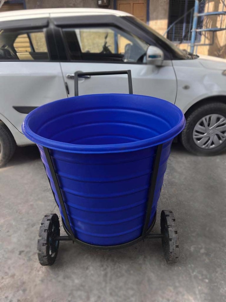 ROUND OPEN TOP TANK WITH TROLLEY 300 LTR