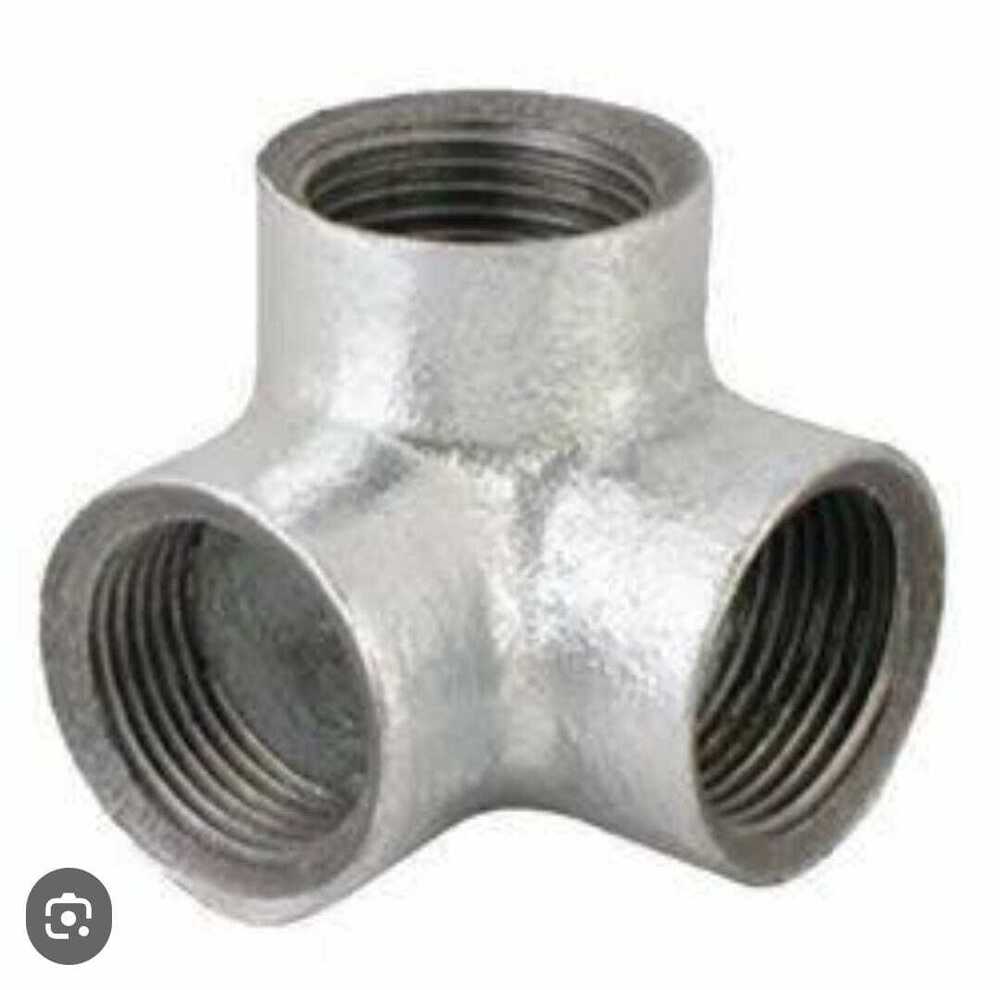 Gi 3 Way Elbow 1/2 Inch - Malleable Iron, Isi Marked, Standard Is:1879 | Durable 3-way Design For Efficient Pipe Fitting Solutions