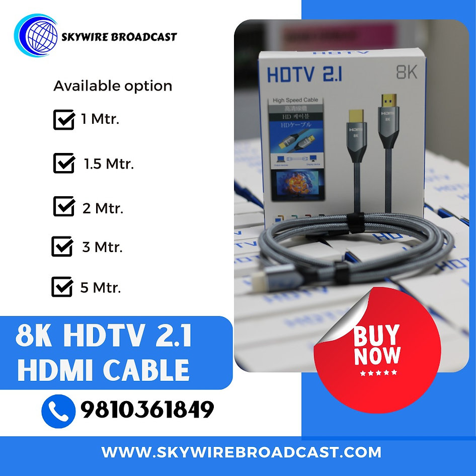 Videocast 8k Hdmi Cable Highest Quality Transmission - Color: Black