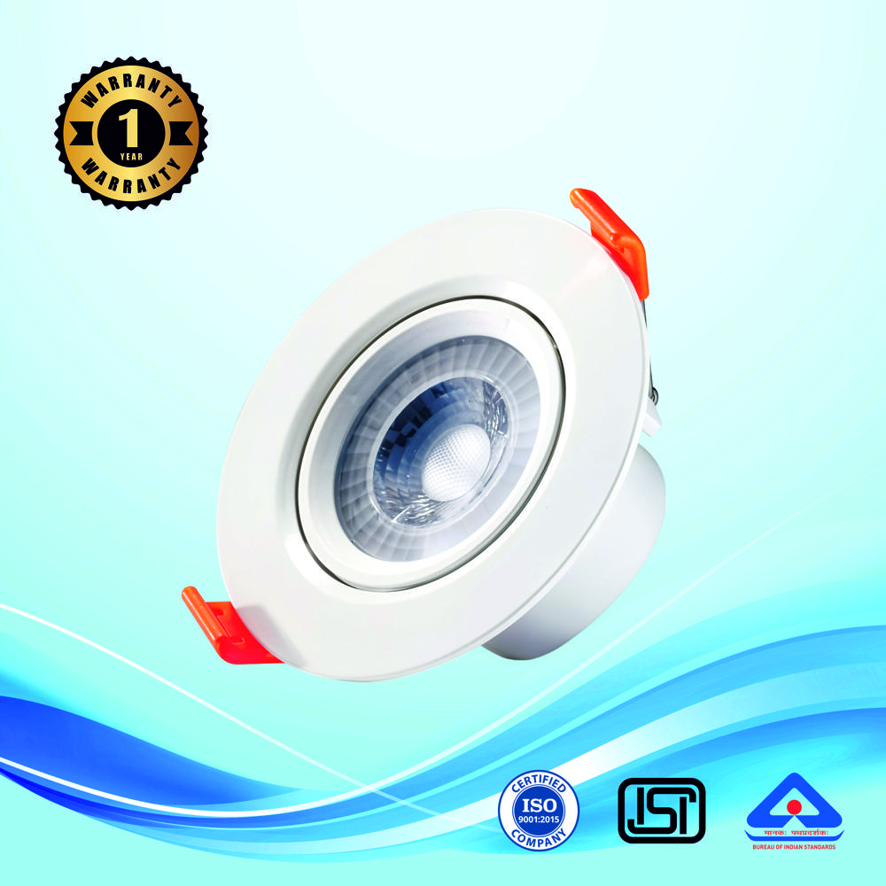 1w Button Spot Gamma Dob Ready Clr. - Color: White