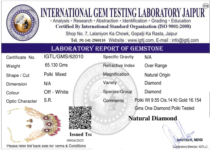 Party Wear 14kt Diamond Polki Set