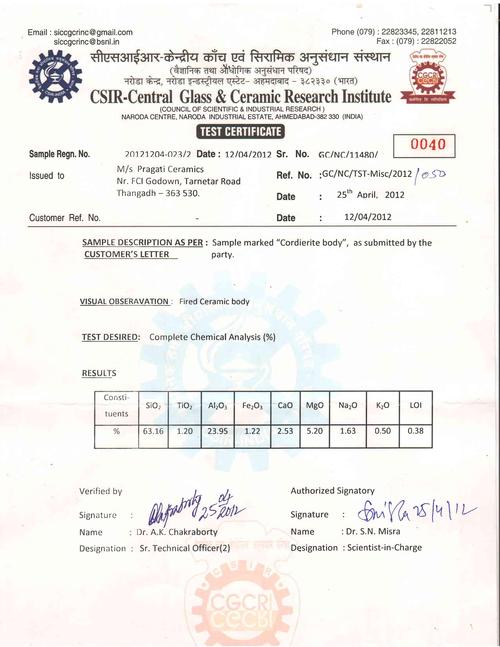 लाल पाइप का Cgcri परीक्षण प्रमाणपत्र फ़िल्टर प्रकार: पैनल