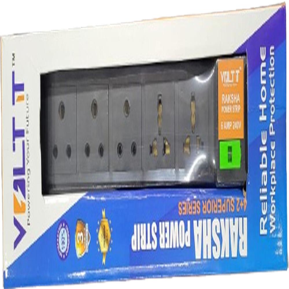 VOLT IT RAKSHA POWER STRIP  WITH SURGE PROTECTION 1.8 MTS