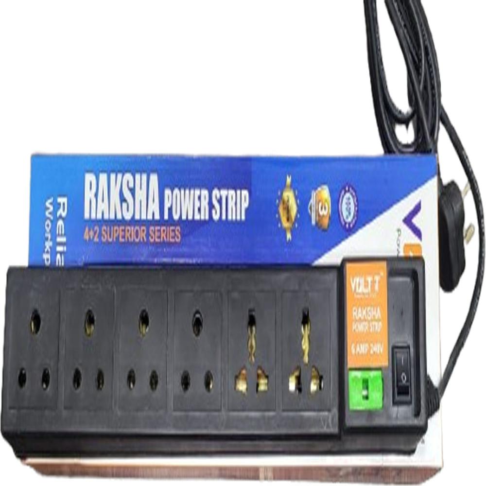 Volt It Raksha Power Strip With Surge Protection 1.8 Mts