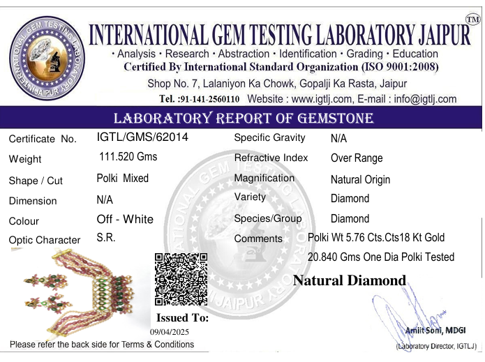 18kt Diamond Polki Chick Set