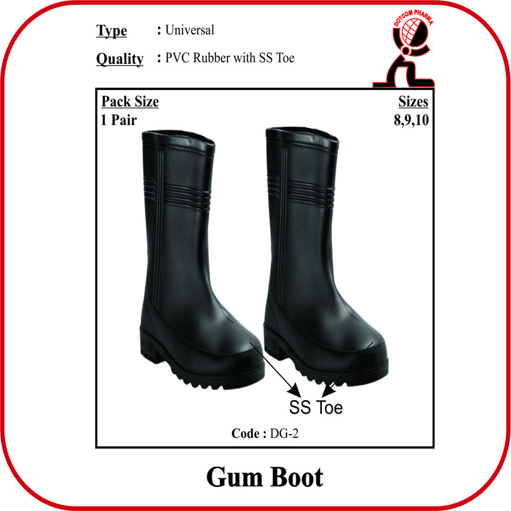Gum Boot  (hilman) - 7 / 8 / 9 / 10 (steel Toe) - Application: Hospital