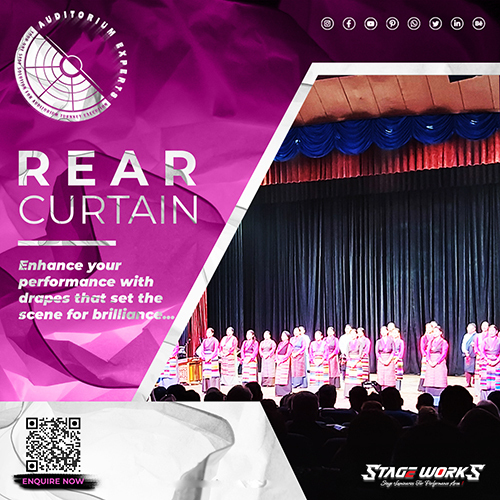Heavy Duty Rear Curtain for Auditorium