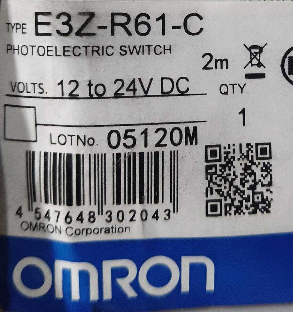 OMRON PHOTOELECTRIC SENSOR 12 TO 24VDC, E3Z-R61 2M