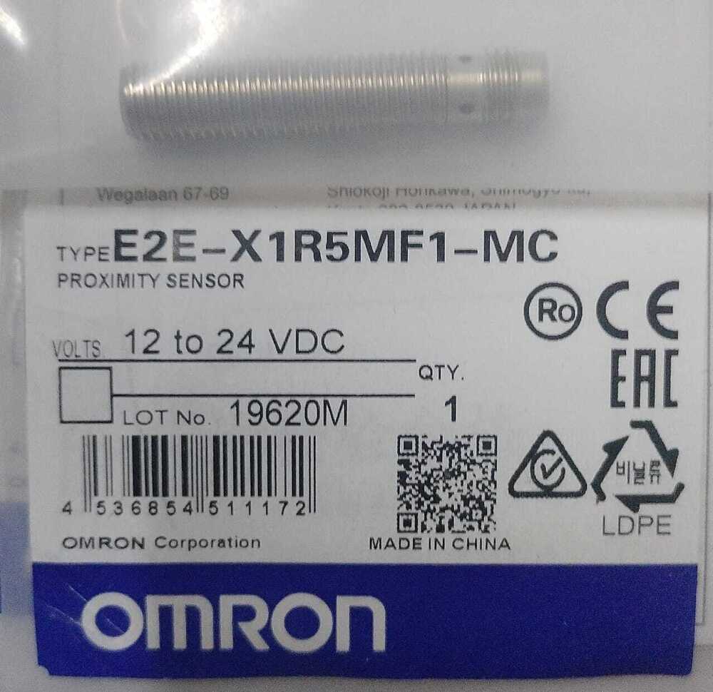 OMRON PROXIMITY SENSOR 12 TO 24VDC, E2E-X1R5MF1-MC