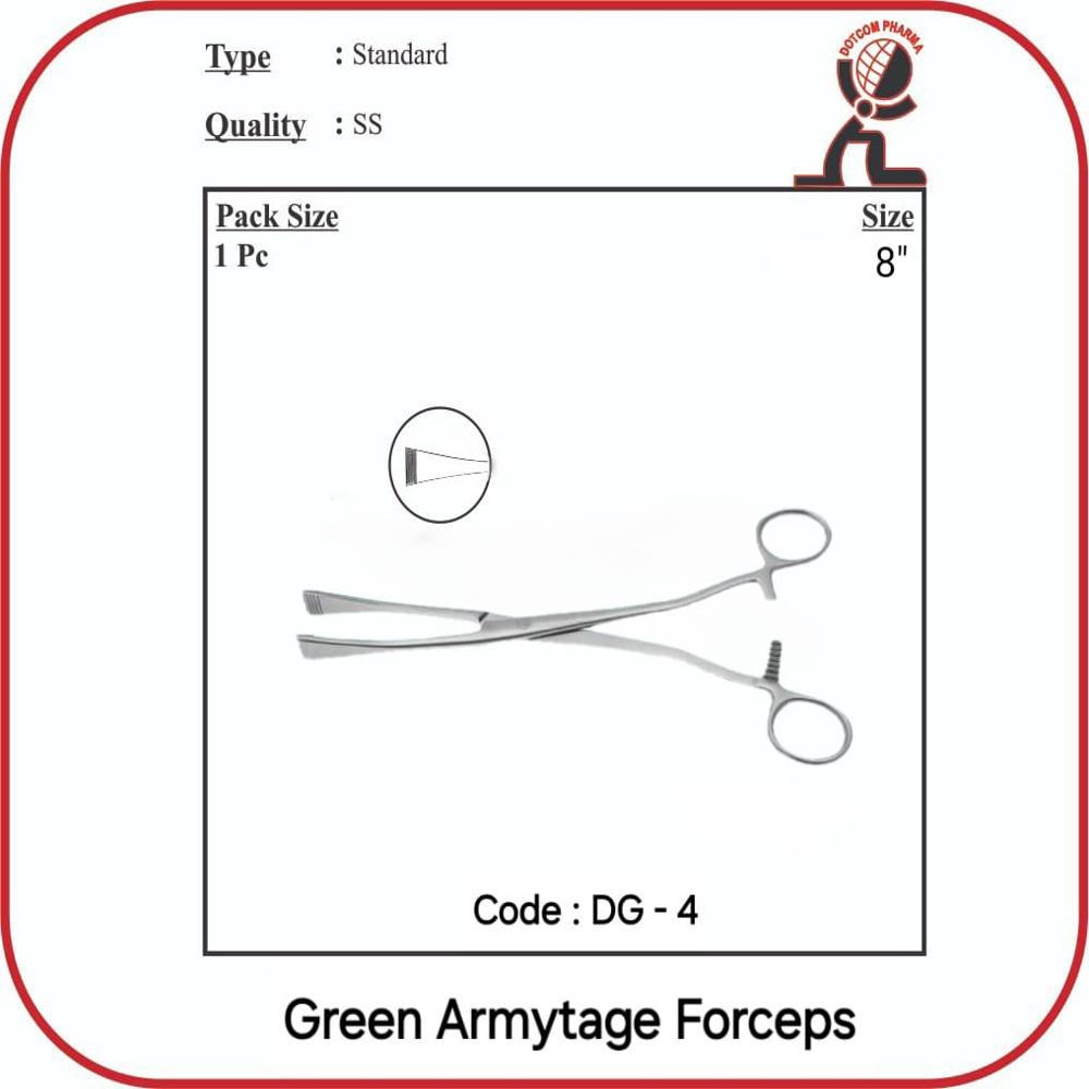 Green Armytage Forceps - 8" Inch - Application: Veterinary Purpose