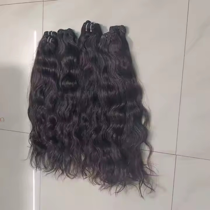 Wavy Straight Hair Weaving Bundle Human Hair Suppliers Virgin Natural Wholesale Raw Bulk Indian Raw