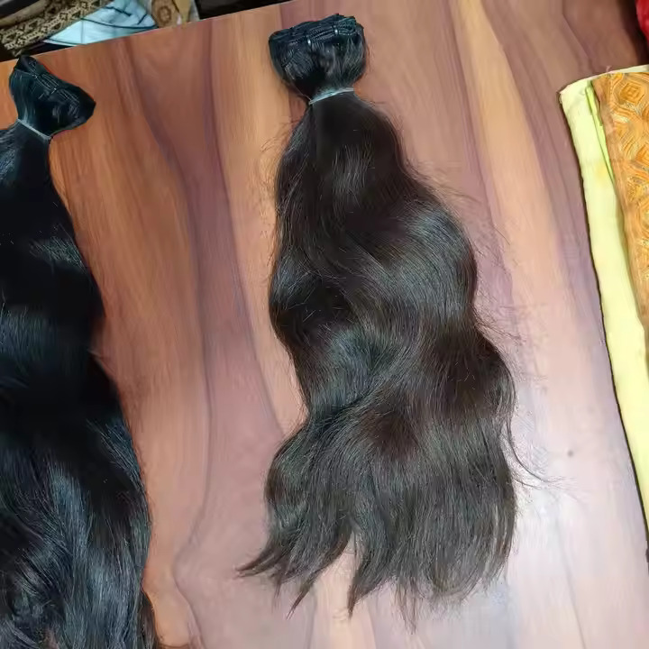 Wavy Straight Hair Weaving Bundle Human Hair Suppliers Virgin Natural Wholesale Raw Bulk Indian Raw