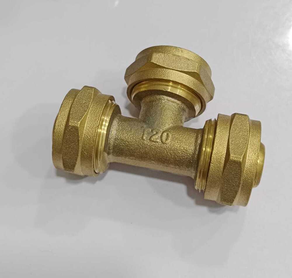 Equal Tee Fittings - Color: Golden