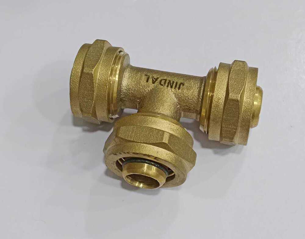 Equal Tee Fittings - Color: Golden