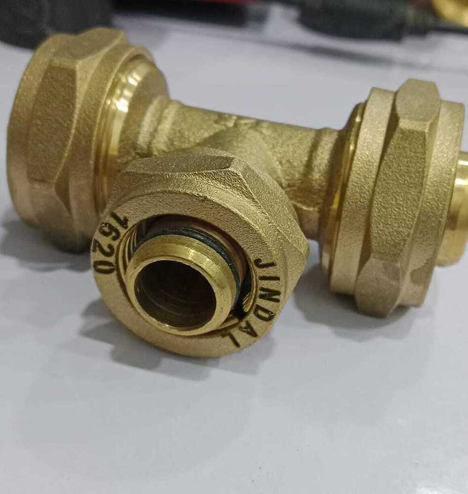 Equal Tee Fittings - Color: Golden