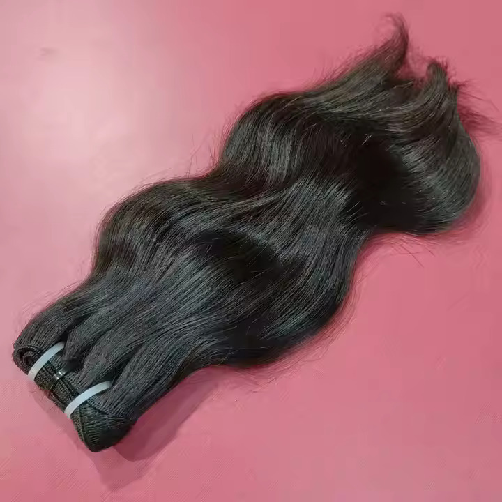Natural Wavy Virgin Hair Extensions Double Weft Single Donor Raw Unprocessed Human Hair