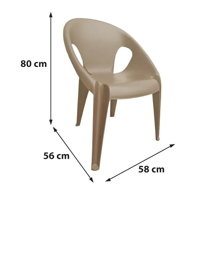 Supreme Tulip Chair - Color: Brown