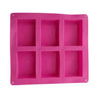 Rectangle Shaped Soap Mould - Color: Pink