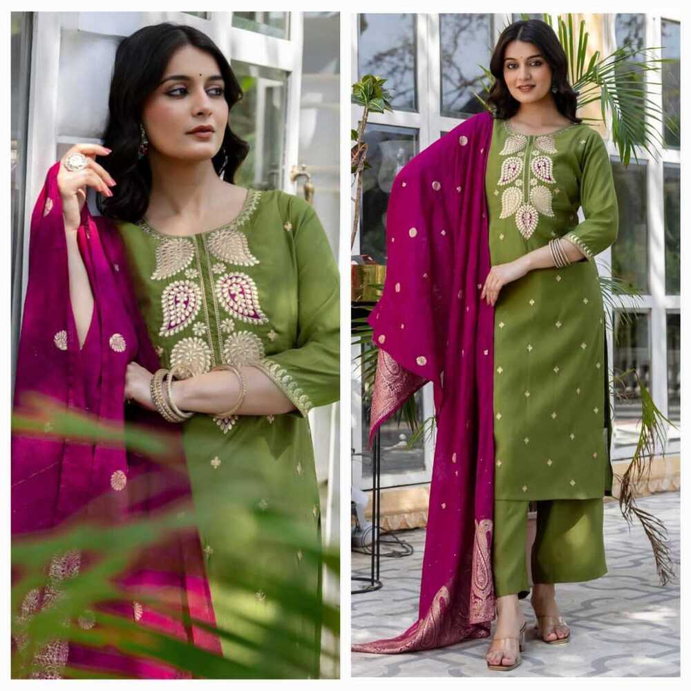 Premium Quality Party Wear 3 Pic Collection at Best Price in Surat ...