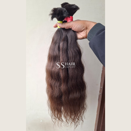 Virgin Bulk Human Hair Extensions Braids Indian Natural Weaving Supplier