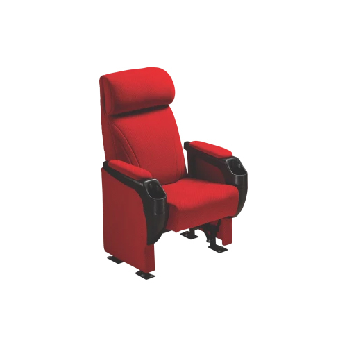 Audi 5 Auditorium Chair - Color: Red Black
