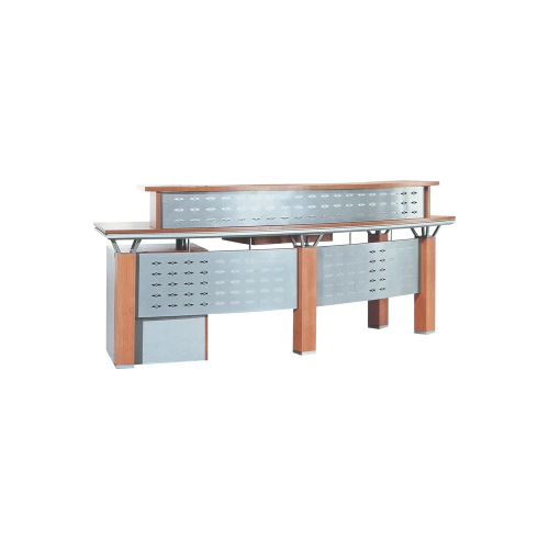 Reception 2 Reception Table - Color: Brown Silver