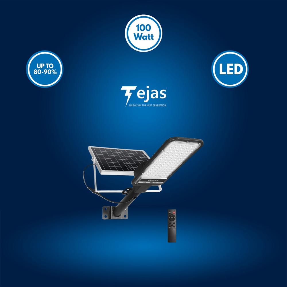 100W Solar Street Light with Remote & Sensor