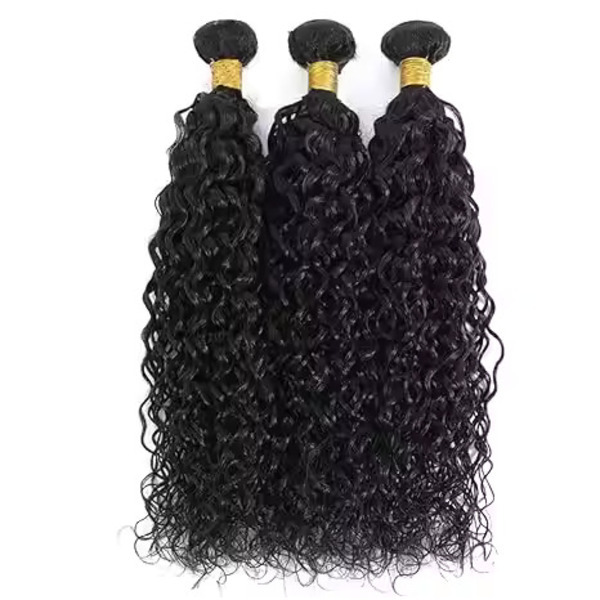 Water Wave Human Hair Bundles Unprocessed Brazilian Virgin Hair Bundles Natural Color Human Hair Extension