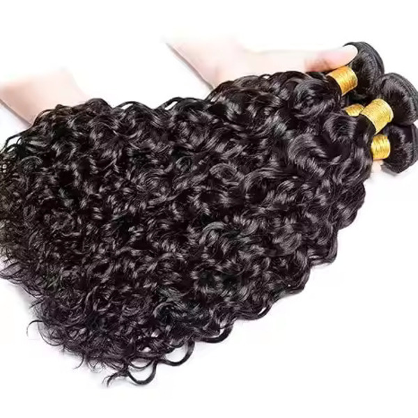 Water Wave Human Hair Bundles Unprocessed Brazilian Virgin Hair Bundles Natural Color Human Hair Extension