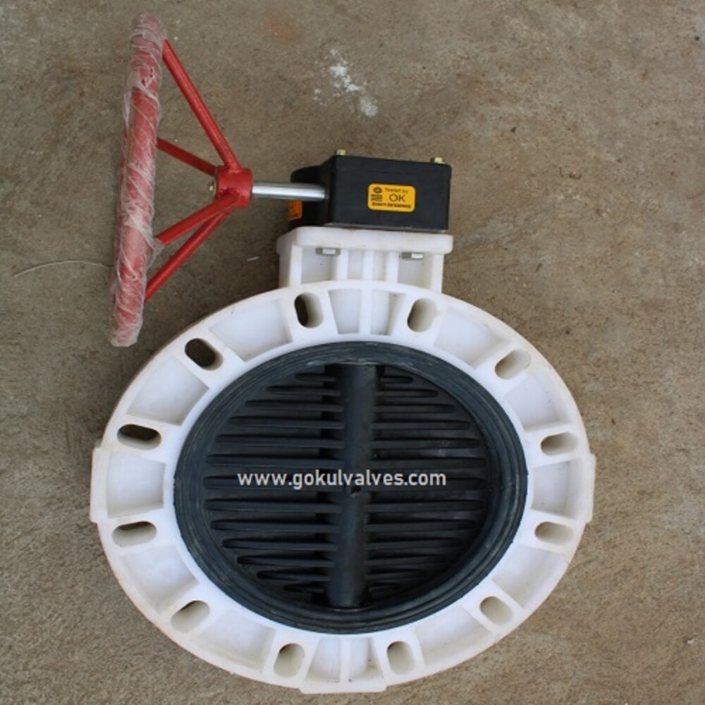 Gokul Polypropylene Butterfly Valve Gear Box Operated