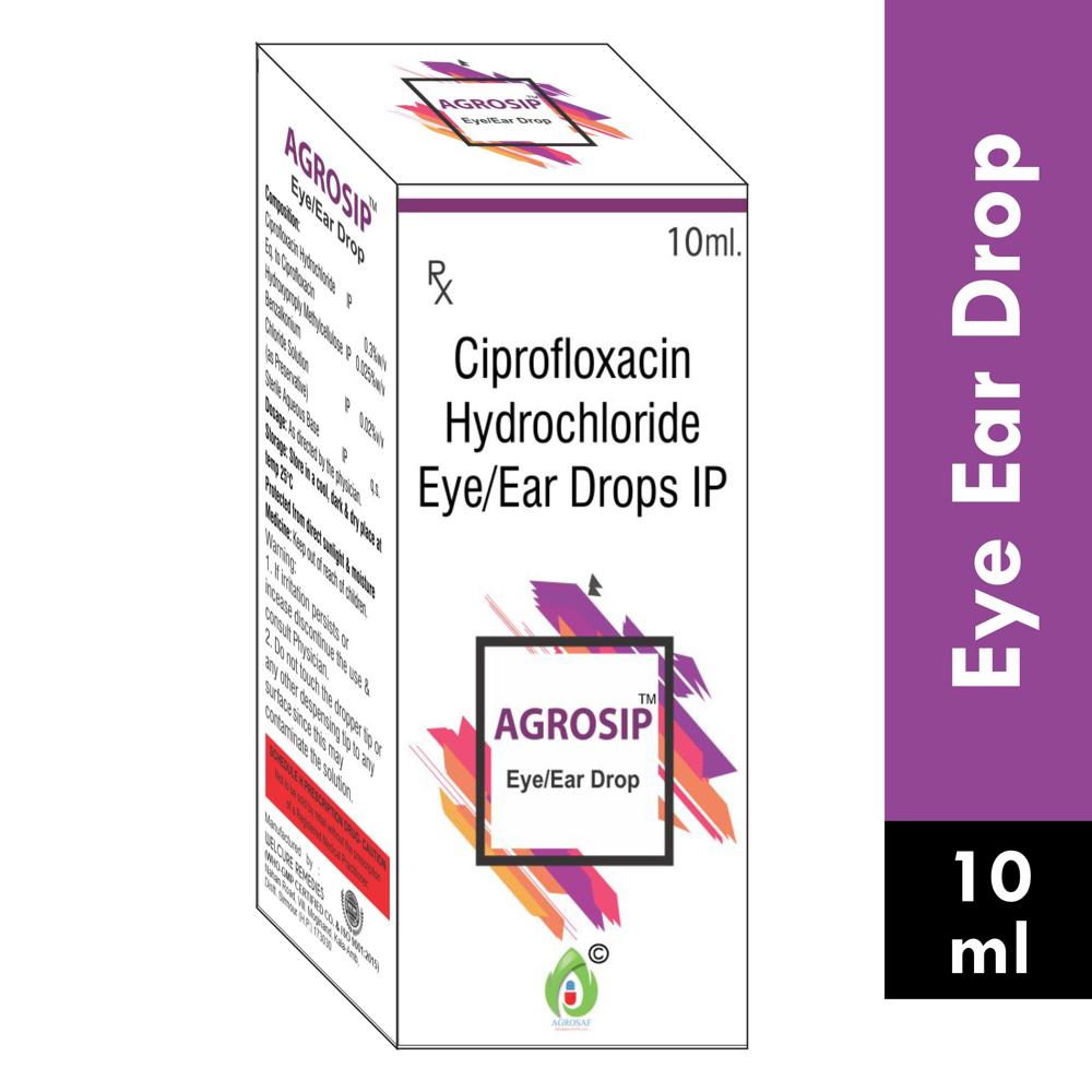 AGROSIP EYE / EAR DROP - CIPROFLOXACIN (0.3% W/V)