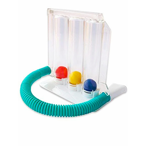 Spirometer Respiratory Lung Exerciser - Color: Transparent With Color Balls