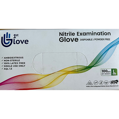 Nitrile Examination Gloves - Color: Blue