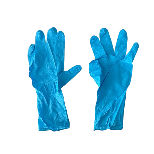 12 Inch Powder Free Nitrile Gloves - Color: Blue