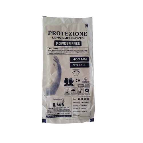 400Mm Surgical Sterile Powder Free Hand Gloves - Color: White
