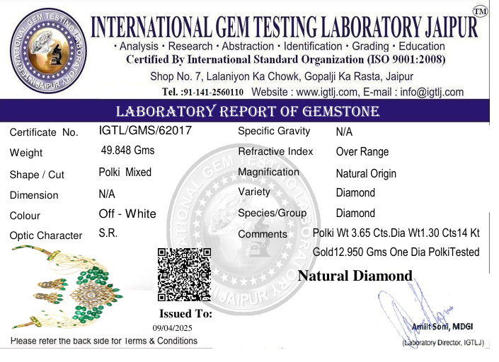 Designer Fusion Chick Set with Uncut Polki Diamond