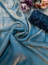 Designer  blue silk  saree