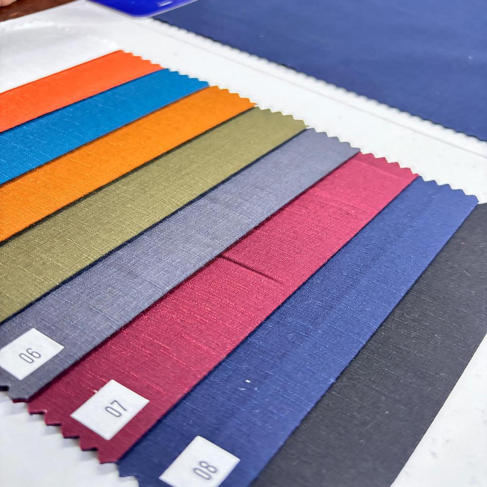 Cotton Linen lycrs Shirting Fabric