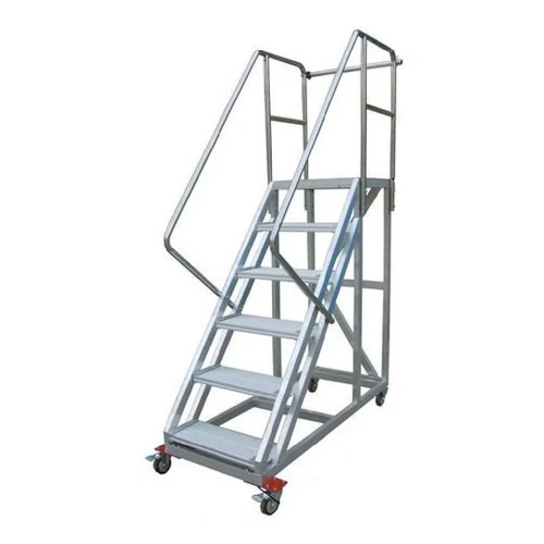 Aluminium Trolley Step Ladder - Size: 10 Feet