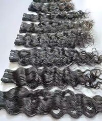Machine Weft Human Hair, Weave Bundle100% Remy Virgin Indian Human Hair, Natural Black Color