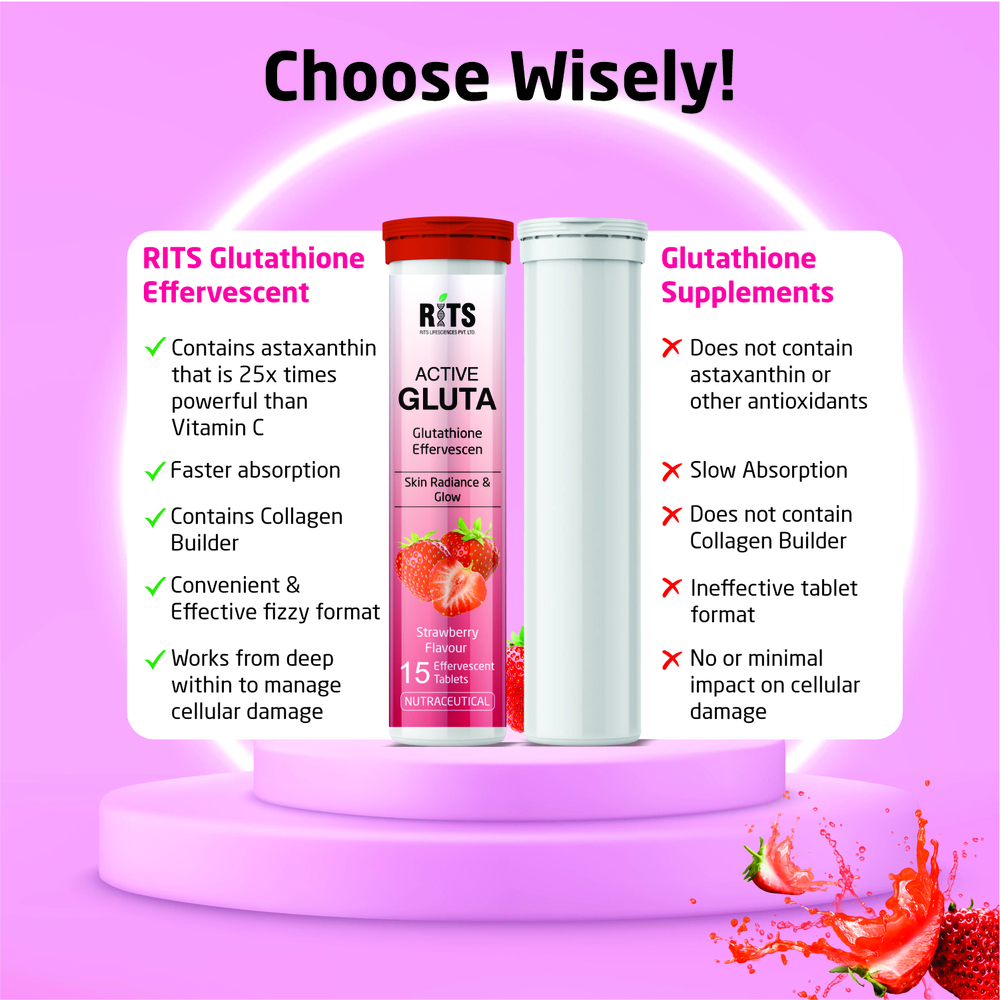 Glutathione Effervescent Tablets- Strawberry Flavor