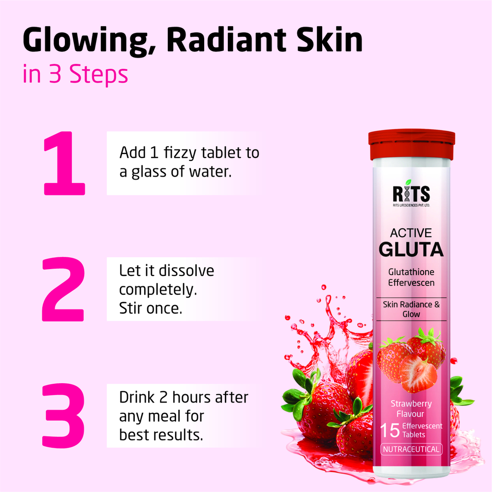 Glutathione Effervescent Tablets- Strawberry Flavor