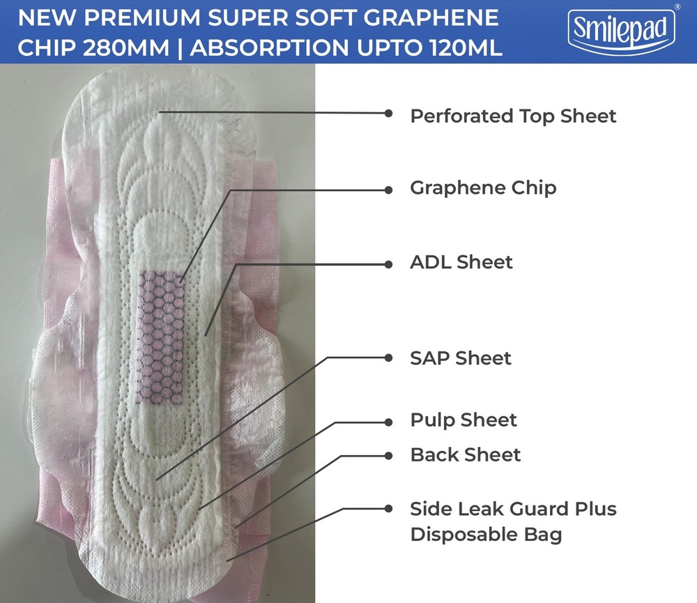 280mm Graphene Chip sanitary pad