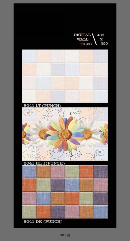 250 X 400 VITRIFIED  WALL TILES