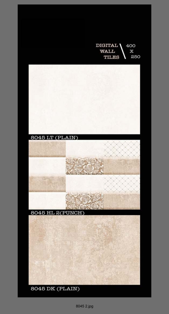 250 X 400 VITRIFIED  WALL TILES