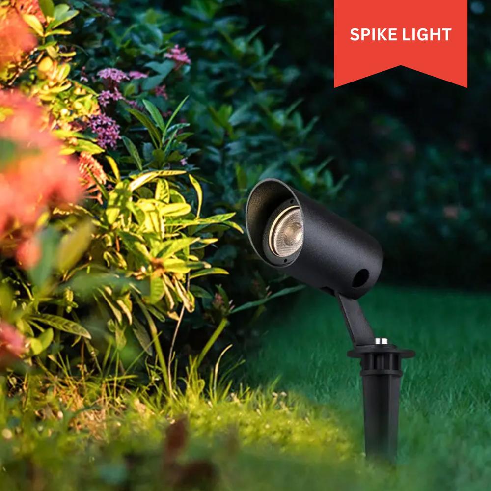 6w Spike Light - Color: Black