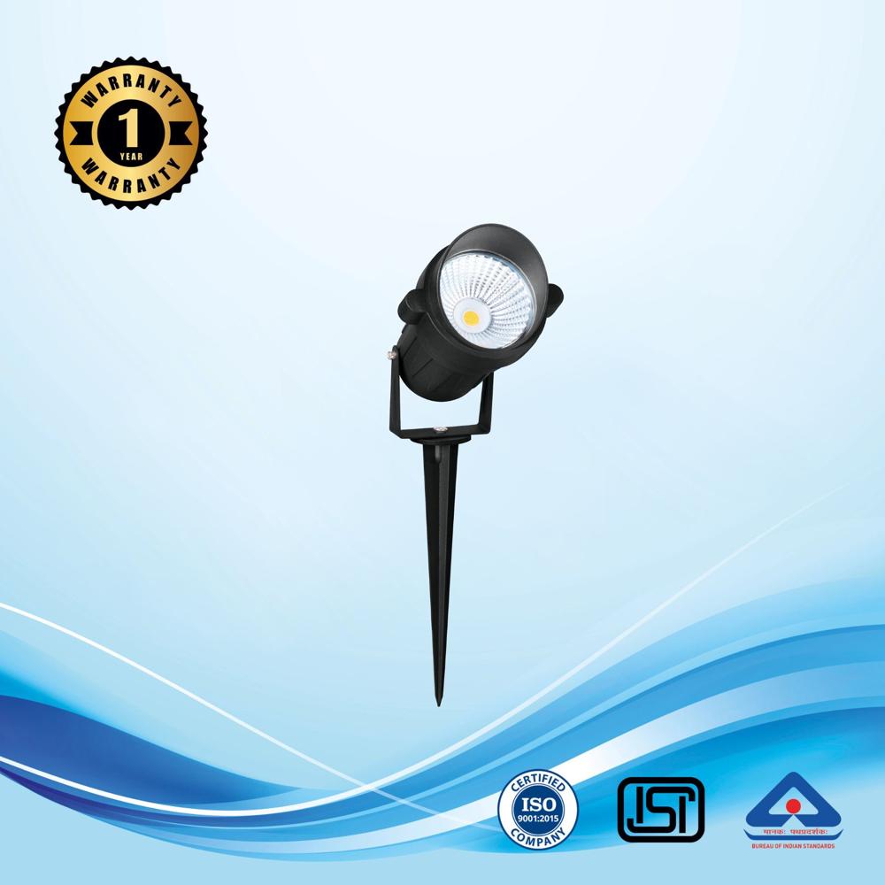 6w Spike Light - Color: Black