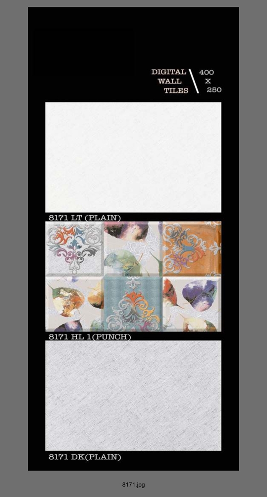 250 X 400 DECORATIVE CERAMIC WALL TILES