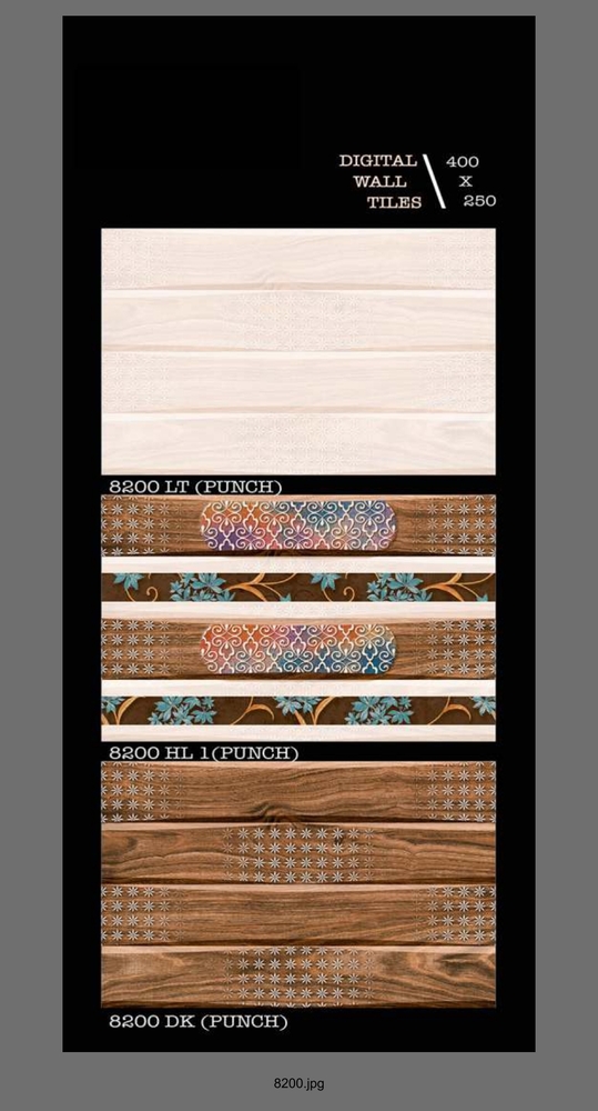 250 X 400 DECORATIVE CERAMIC WALL TILES